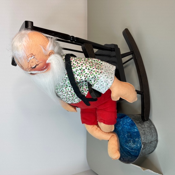 Annalee | Holiday | Annalee 8 Santa On Rocking Chair With  Annalee 18” Santa on Rocking chair with Feet in Ice Bucket & December 26th Sign